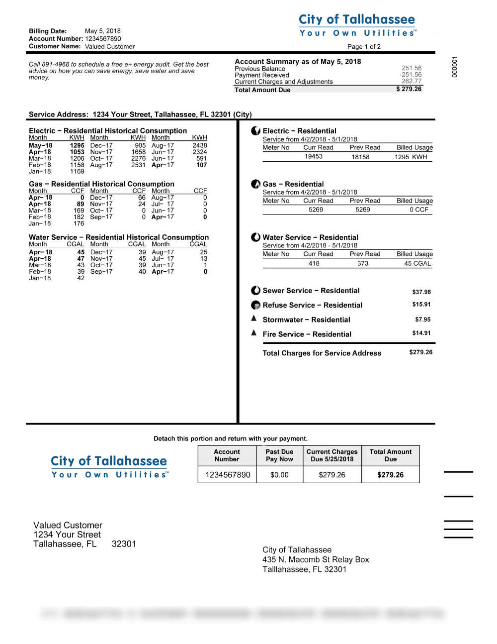 Utility bill